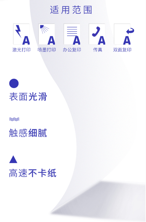 晨光文具a4打印纸复印纸a4纸70g80g500张/包草稿纸学生办公用纸 【整箱发货】蓝晨光80g 五包一箱(图2)